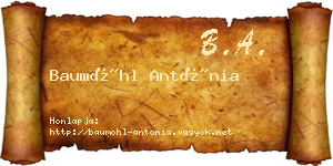 Baumöhl Antónia névjegykártya